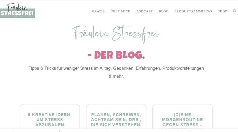 Blog Fräulein Stressfrei